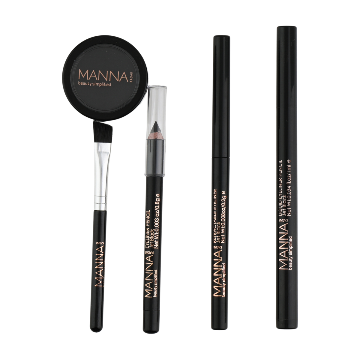 5 Piece Eyeliner Set Eyeliner Black, Gel Pot Liner, Pencil, Liquid Liner