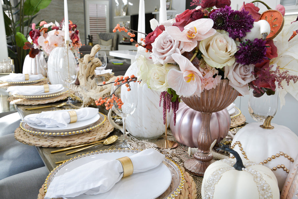 Thanksgiving Tablescape: Rustic Feminine Flare