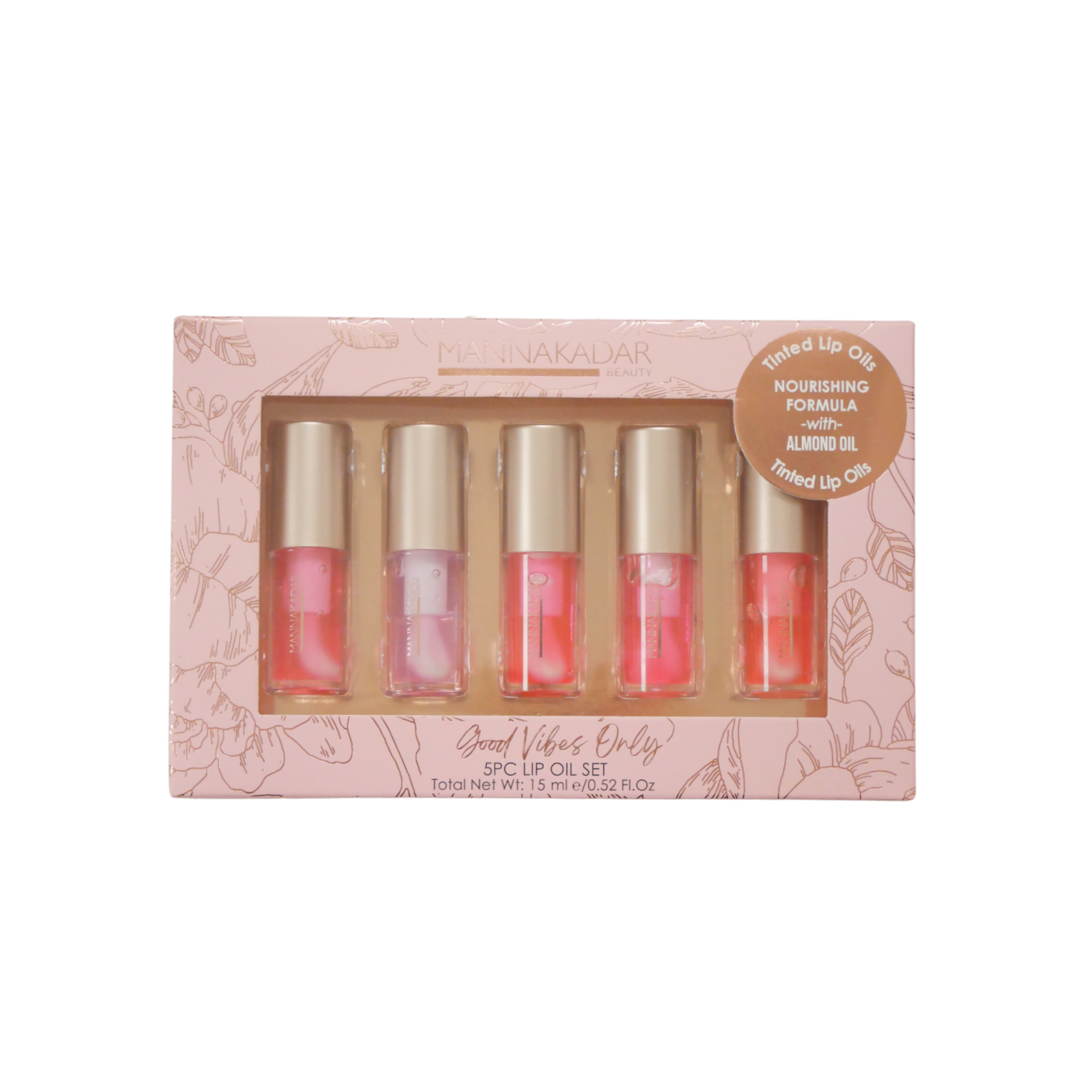 Good Vibes Only Lip Oil Set with Almond Oil Good Vibes Only Lip Oil Set with Almond Oil