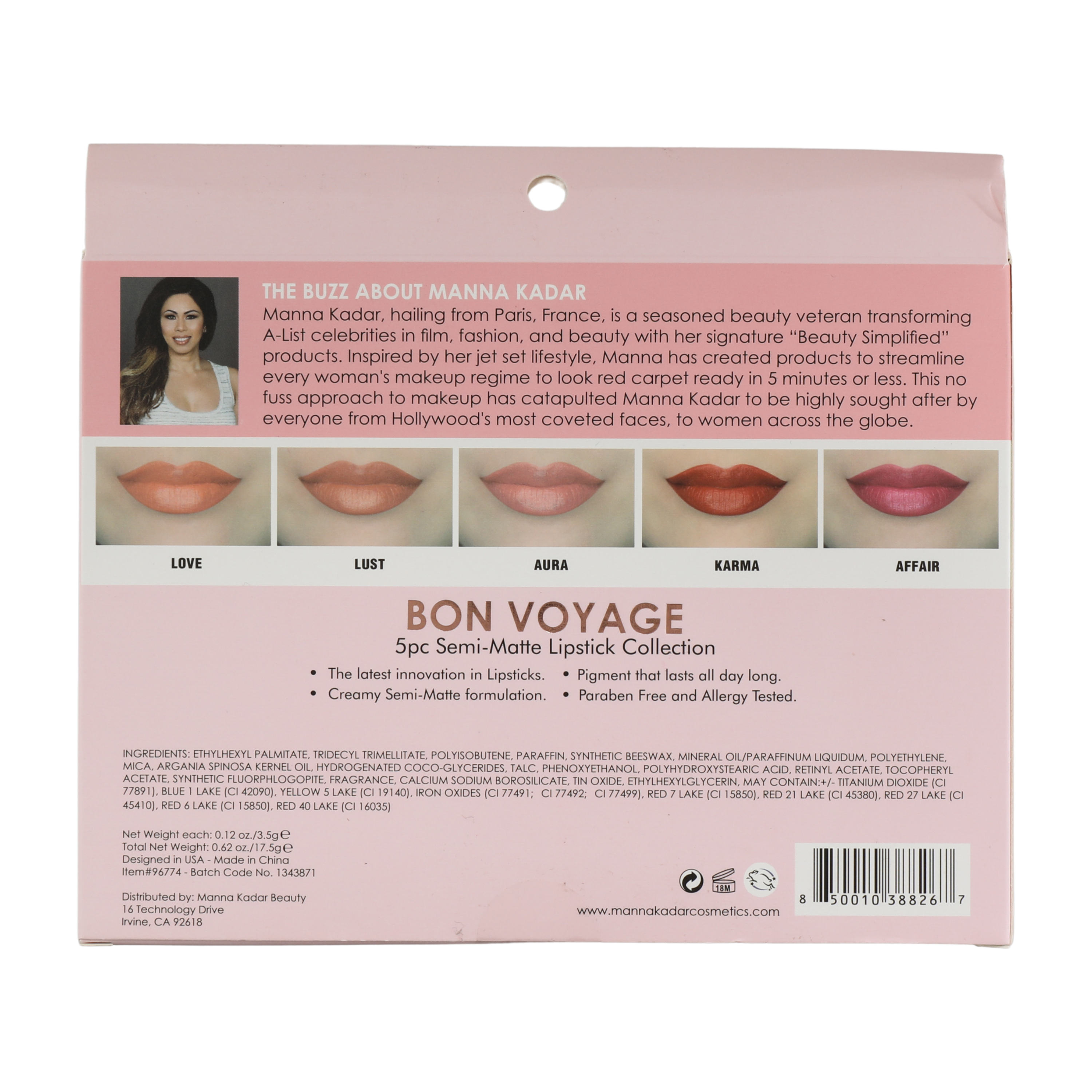 Bon Voyage Lip Set - 5pc